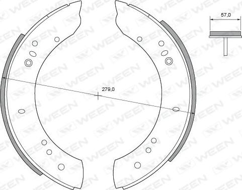 Ween 152-2173 - Komplet kočnica, bubanj kočnice www.molydon.hr