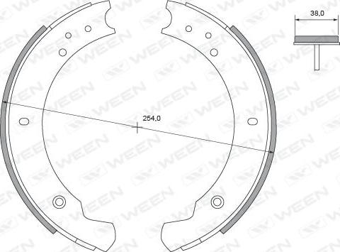 Ween 152-2172 - Komplet kočnica, bubanj kočnice www.molydon.hr