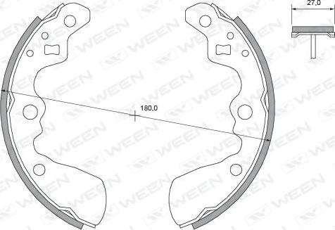 Ween 152-2399 - Komplet kočnica, bubanj kočnice www.molydon.hr