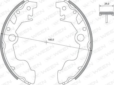 Ween 152-2391 - Komplet kočnica, bubanj kočnice www.molydon.hr