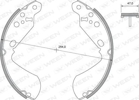 Ween 152-2398 - Komplet kočnica, bubanj kočnice www.molydon.hr