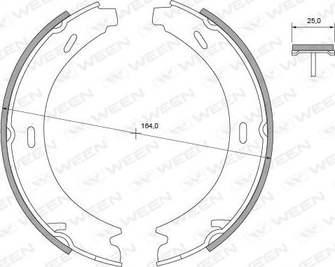 Ween 152-2397 - Komplet kočionih obloga, rucna kočnica www.molydon.hr