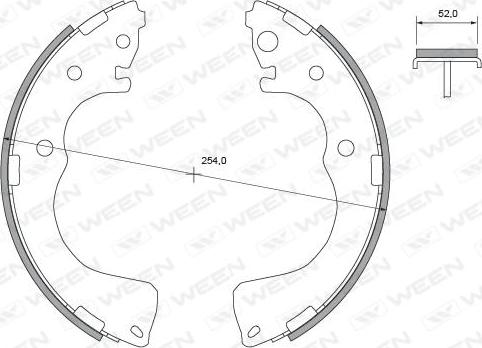 Ween 152-2346 - Komplet kočnica, bubanj kočnice www.molydon.hr