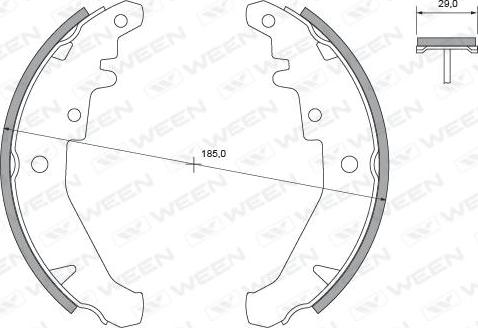 Ween 152-2347 - Komplet kočnica, bubanj kočnice www.molydon.hr