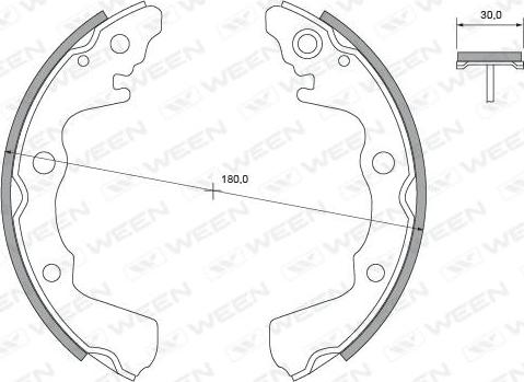 Ween 152-2359 - Komplet kočnica, bubanj kočnice www.molydon.hr