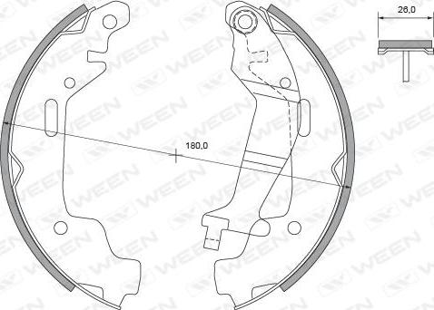 Ween 152-2353 - Komplet kočnica, bubanj kočnice www.molydon.hr