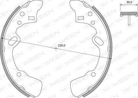 Ween 152-2368 - Komplet kočnica, bubanj kočnice www.molydon.hr