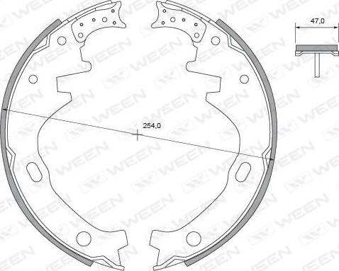 Ween 152-2319 - Komplet kočnica, bubanj kočnice www.molydon.hr