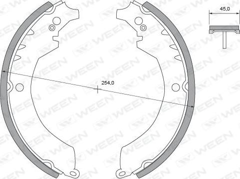 Ween 152-2317 - Komplet kočnica, bubanj kočnice www.molydon.hr