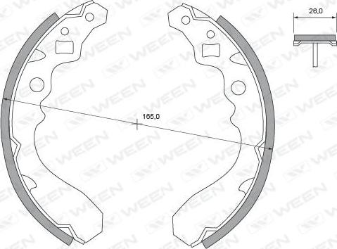 Ween 152-2328 - Komplet kočnica, bubanj kočnice www.molydon.hr