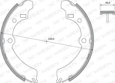 Ween 152-2375 - Komplet kočnica, bubanj kočnice www.molydon.hr