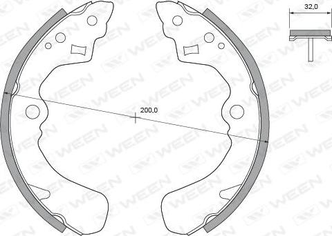 Ween 152-2376 - Komplet kočnica, bubanj kočnice www.molydon.hr