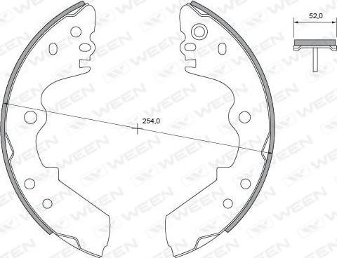 Ween 152-2378 - Komplet kočnica, bubanj kočnice www.molydon.hr