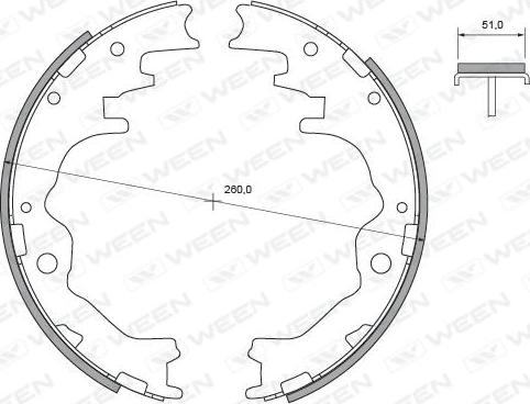 Ween 152-2377 - Komplet kočnica, bubanj kočnice www.molydon.hr