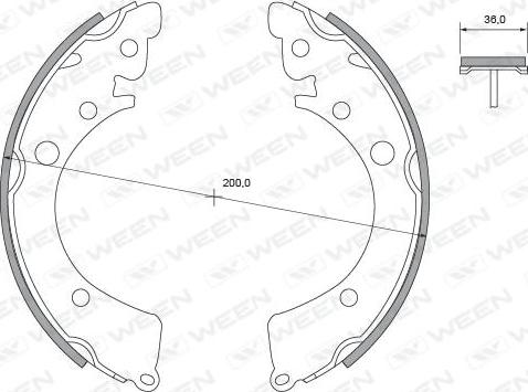 Ween 152-2299 - Komplet kočnica, bubanj kočnice www.molydon.hr