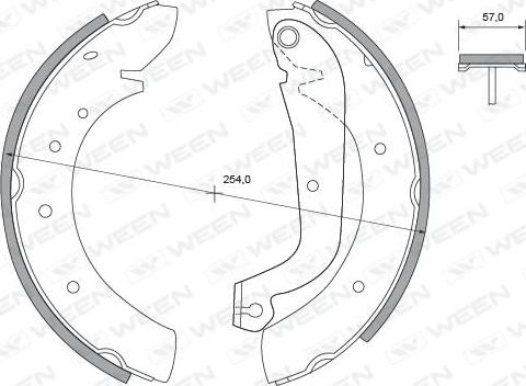 Ween 152-2295 - Komplet kočnica, bubanj kočnice www.molydon.hr