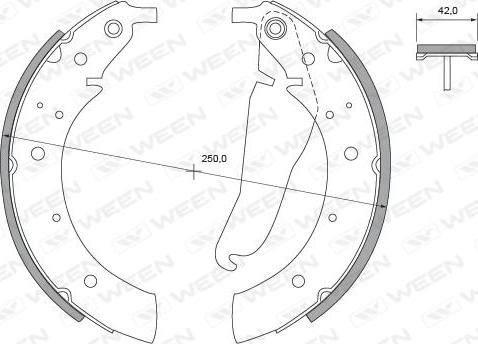 Ween 152-2297 - Komplet kočnica, bubanj kočnice www.molydon.hr