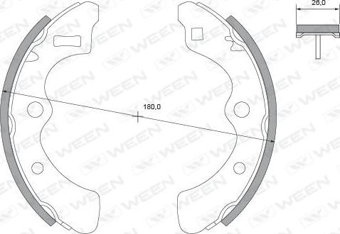 Ween 152-2249 - Komplet kočnica, bubanj kočnice www.molydon.hr