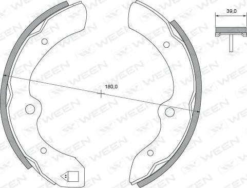 Ween 152-2259 - Komplet kočnica, bubanj kočnice www.molydon.hr