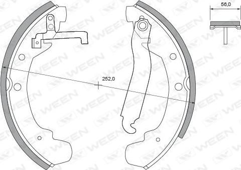 Ween 152-2265 - Komplet kočnica, bubanj kočnice www.molydon.hr