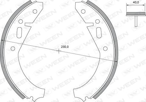 Ween 152-2260 - Komplet kočnica, bubanj kočnice www.molydon.hr