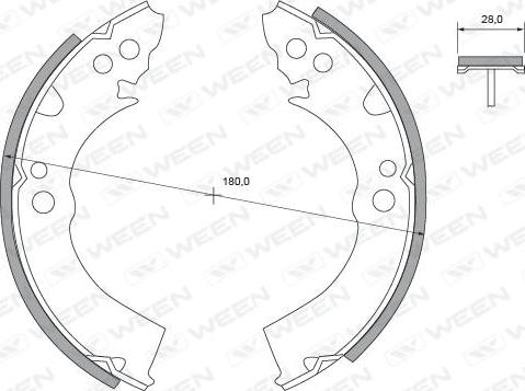 Ween 152-2268 - Komplet kočnica, bubanj kočnice www.molydon.hr