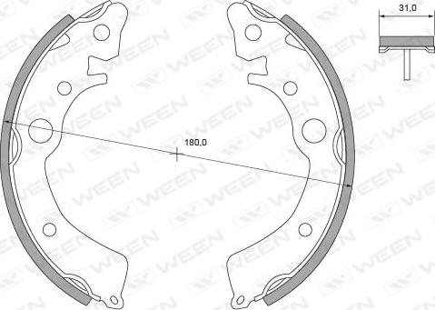 Ween 152-2205 - Komplet kočnica, bubanj kočnice www.molydon.hr