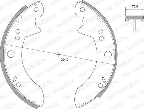 Ween 152-2214 - Komplet kočnica, bubanj kočnice www.molydon.hr