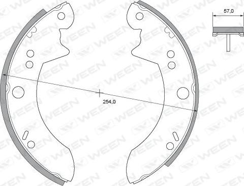 Ween 152-2215 - Komplet kočnica, bubanj kočnice www.molydon.hr