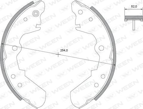 Ween 152-2225 - Komplet kočnica, bubanj kočnice www.molydon.hr