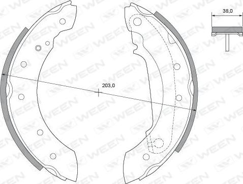 Ween 152-2221 - Komplet kočnica, bubanj kočnice www.molydon.hr