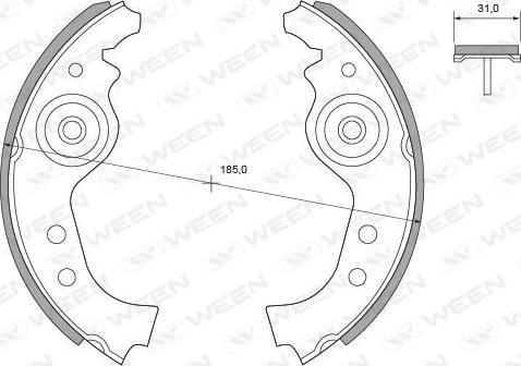 Ween 152-2271 - Komplet kočnica, bubanj kočnice www.molydon.hr