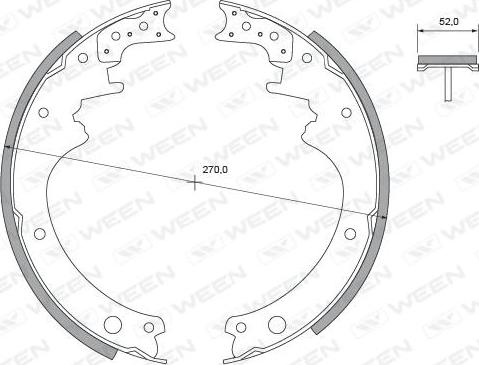 Ween 152-2278 - Komplet kočnica, bubanj kočnice www.molydon.hr