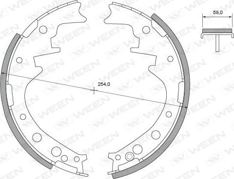 Ween 152-2273 - Komplet kočnica, bubanj kočnice www.molydon.hr