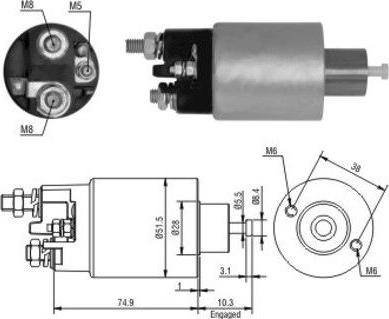 WE PARTS 471480099 - Elektromagnetni Prekidač, starter www.molydon.hr