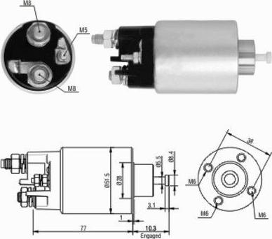 WE PARTS 471480058 - Elektromagnetni Prekidač, starter www.molydon.hr