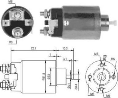 WE PARTS 471480124 - Elektromagnetni Prekidač, starter www.molydon.hr