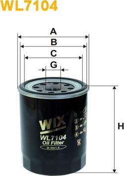 WIX Filters WL7104 - Filter za ulje www.molydon.hr