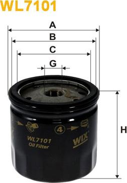 WIX Filters WL7101 - Filter za ulje www.molydon.hr