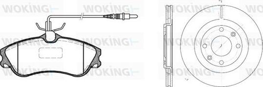 Woking 87343.00 - Komplet kočnica, disk-kočnica www.molydon.hr