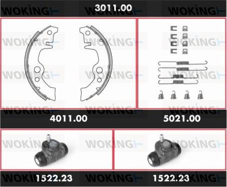 Woking 3011.00 - Komplet kočnica, bubanj kočnice www.molydon.hr