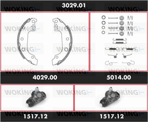 Woking 3029.01 - Komplet kočnica, bubanj kočnice www.molydon.hr