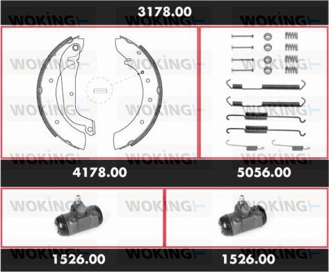 Woking 3178.00 - Komplet kočnica, bubanj kočnice www.molydon.hr