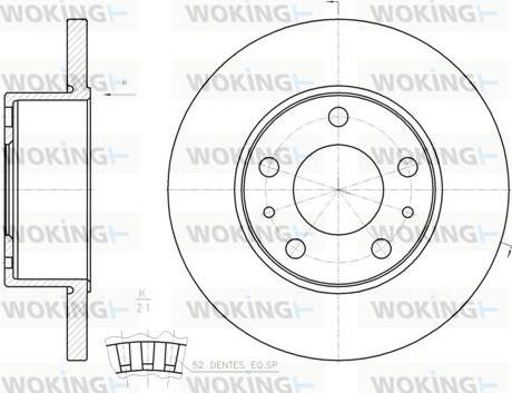 Woking D61202.00 - Kočioni disk www.molydon.hr