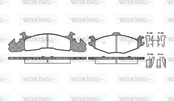 Woking P4243.00 - Komplet Pločica, disk-kočnica www.molydon.hr