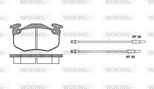 Woking P0443.14 - Komplet Pločica, disk-kočnica www.molydon.hr