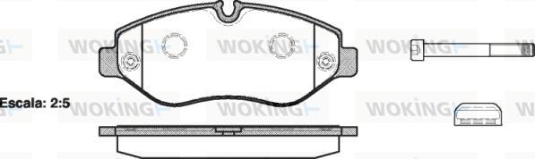 Woking P13453.00 - Komplet Pločica, disk-kočnica www.molydon.hr