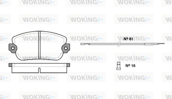 Woking P1243.02 - Komplet Pločica, disk-kočnica www.molydon.hr