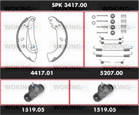 Woking SPK 3417.00 - Komplet kočnica, bubanj kočnice www.molydon.hr