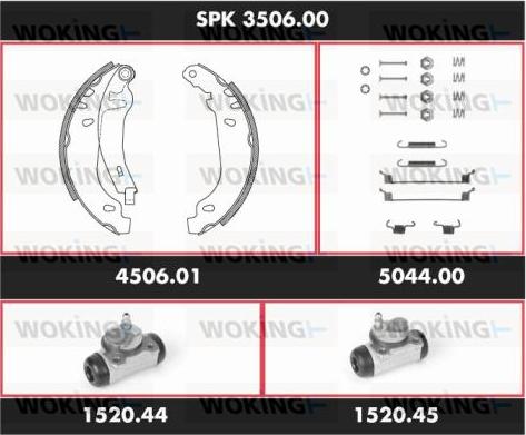 Woking SPK 3506.00 - Komplet kočnica, bubanj kočnice www.molydon.hr